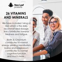 New Leaf Multivitamin Plus Iron High Strength Tablets